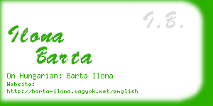 ilona barta business card
